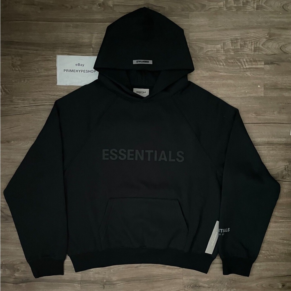 Black Essentials Hoodie
